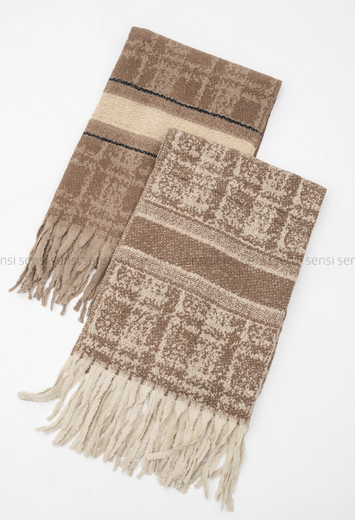 شال چهارخونه بافت موهری کد1005158